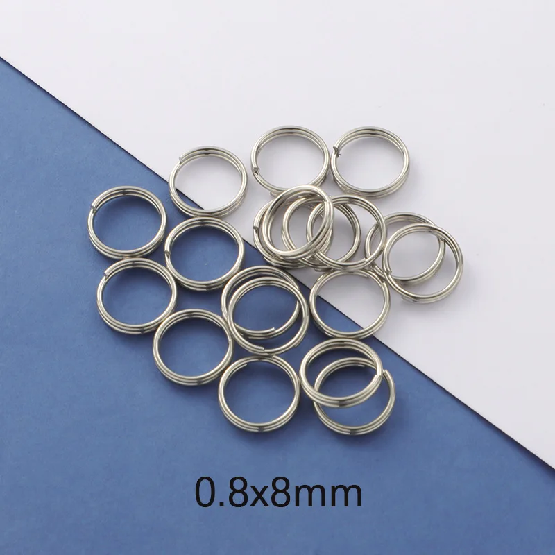 100Pcs/Lot Stainless Steel Open Jump Rings 5-20mm Double Loops Split Connectors DIY Jewelry Making Accessories