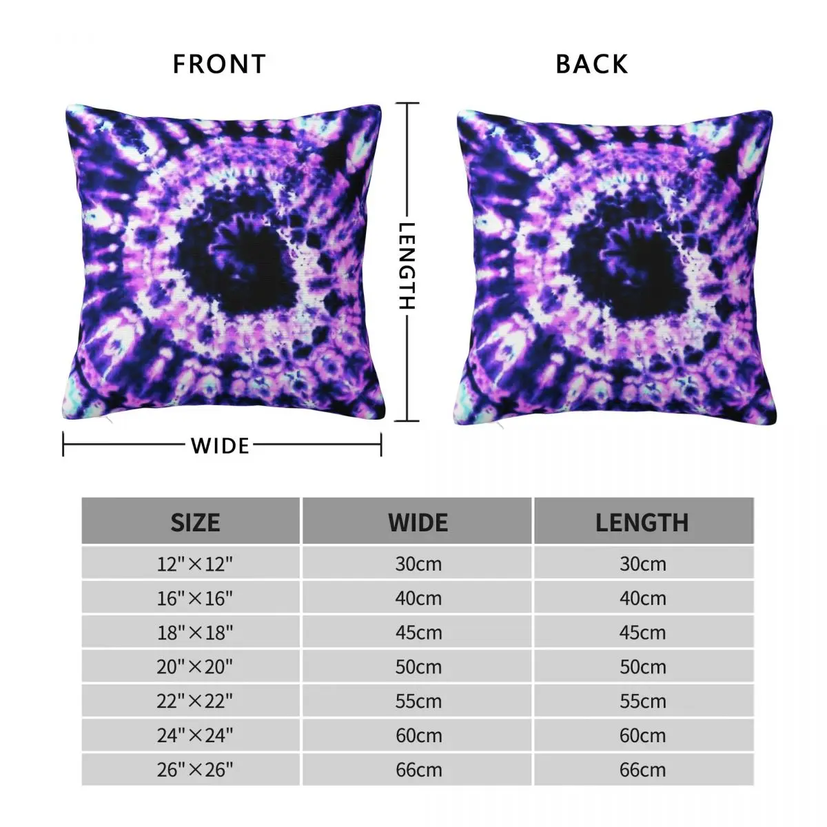 Trippy Spiral Tie Dye Pillowcase Polyester Linen Velvet Printed Zip Decor Car Cushion Case