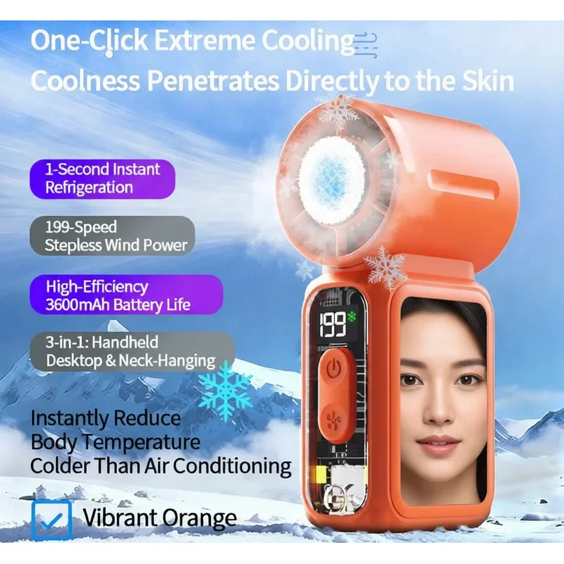 

New Arrival Mini Pocket Fan With Vanity Mirror Powerful Cooling Hand Fan Portable Foldable Desktop Stand Design USB Charging Out