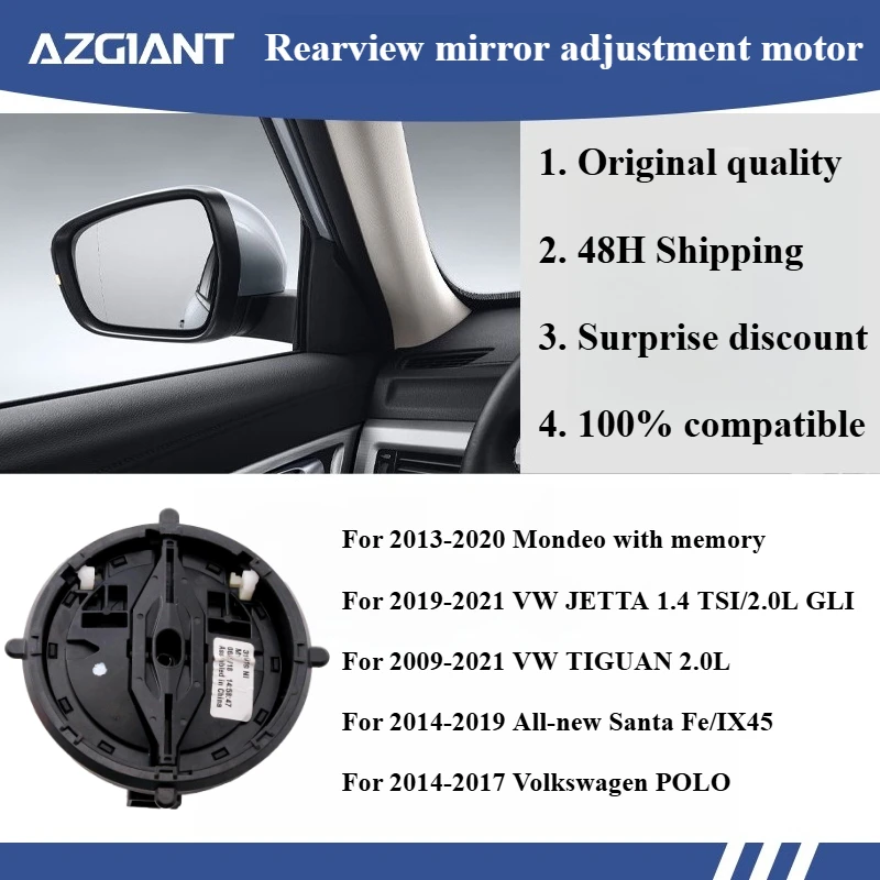 

Azgiant Car rearview mirror lens glass adjustment motor module for 2019-2021 VW JETTA 1.4 TSI/2.0L GLI 8PIN original parts