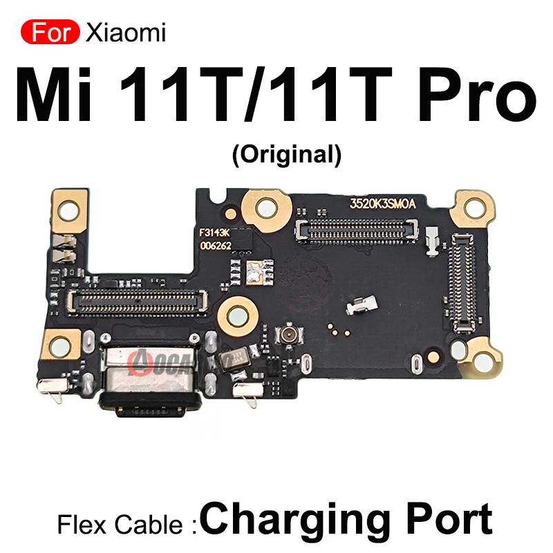 Aocarmo For Xiaomi Mi 11T Pro USB Charging Port Charger Dock With Sim Card Reader Flex Cable Replacement Parts