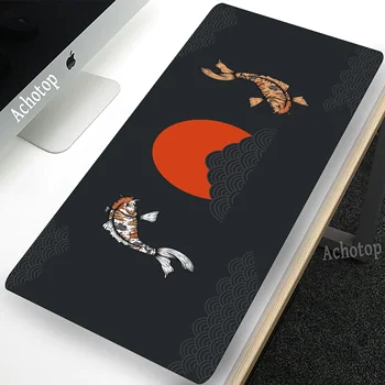 Japon Koi oyun Mouse Pad büyük fare Mat dizüstü bilgisayar faresi halı kaymaz oyun halı klavye pedleri oyun yumuşak sümen