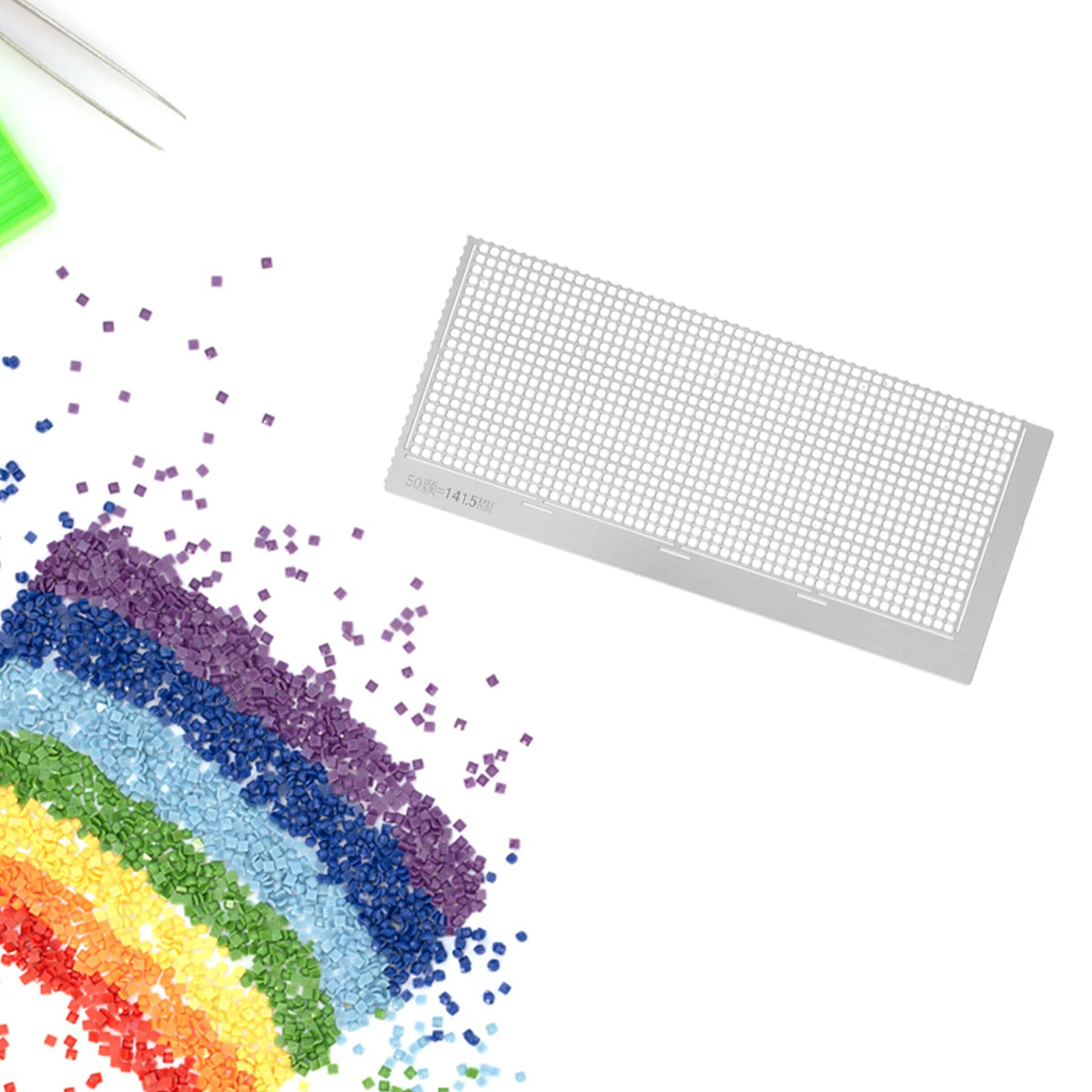 

2Pcs Diamond Art Tools Stainless Steel Mesh Ruler Accurate Grid Painting Fix Tool for Rhinestone Embroidery DIY Crafts Painting