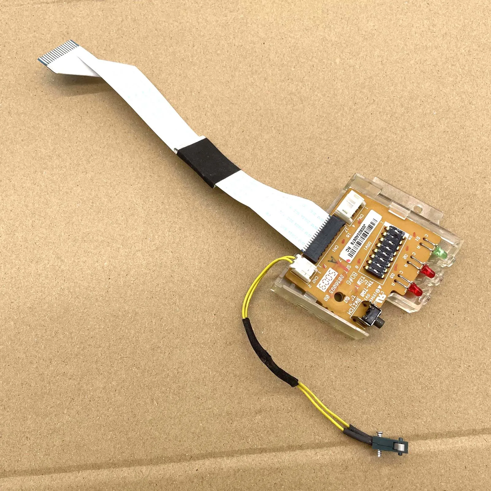 Placa de botão de interruptor com luz indicadora adequada para peças de impressora EPSON L90 TM-T90