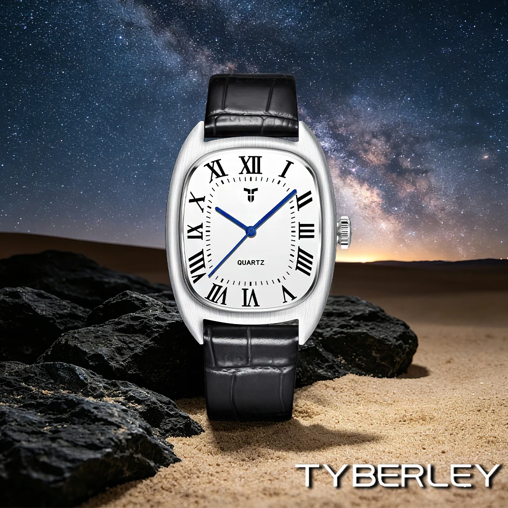 TYBERLEY2026 new light luxury men's quartz watches classic leather strap waterproof sports watch casual VH31 men's watch relógio