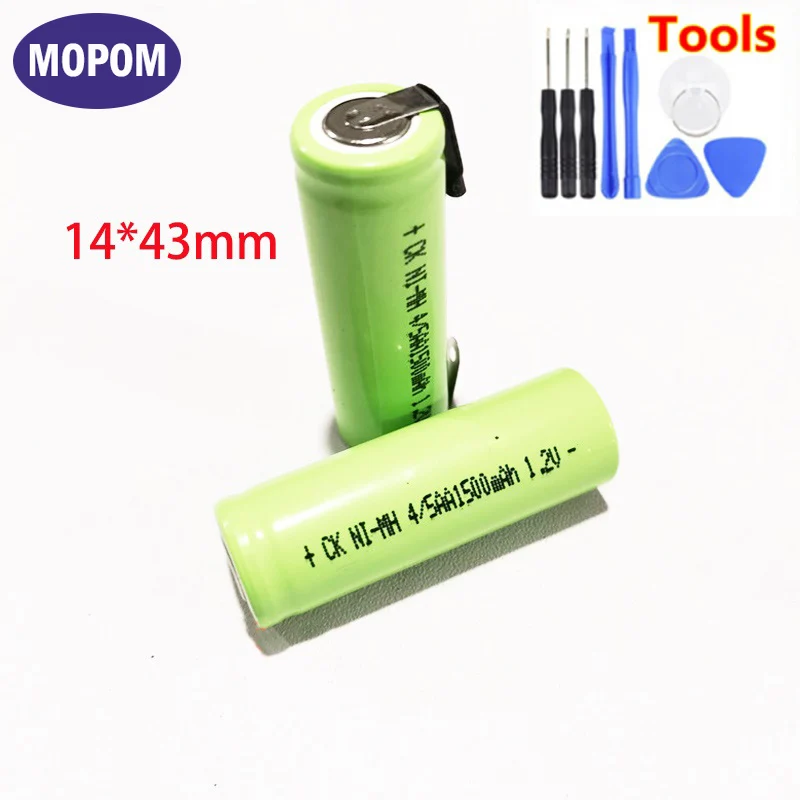 1-3PCS 1.2V 4/5AA 1500mAh Ni-Mh 4/5 AA Ni Mh Rechargeable Battery With Pins For Braun Oral B 3728 3754 3756 Electric Toothbrush