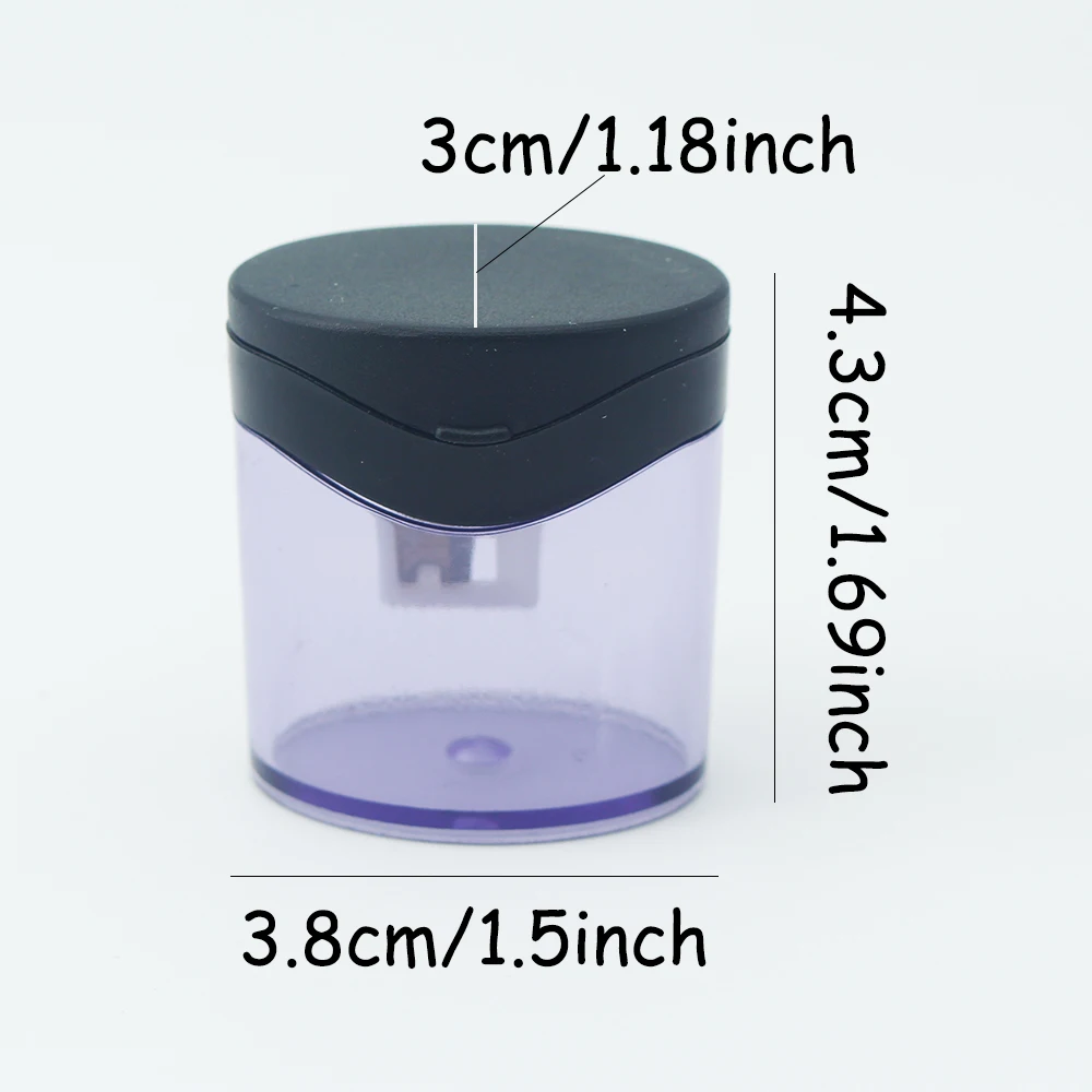 1pc Hand-held single-hole multifunctional pencil sharpener with lid suitable for standard 8mm pencil  753A