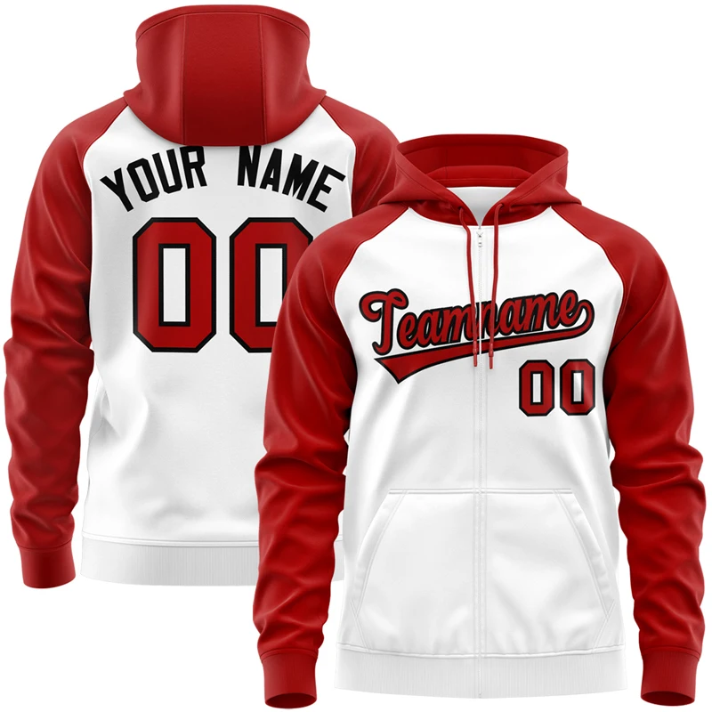 Custom White Rotator Cuff Hoodies Sweatshirts for Men&Youth Fashion Personalized Pullover Sweatshirt Stitched Name Number