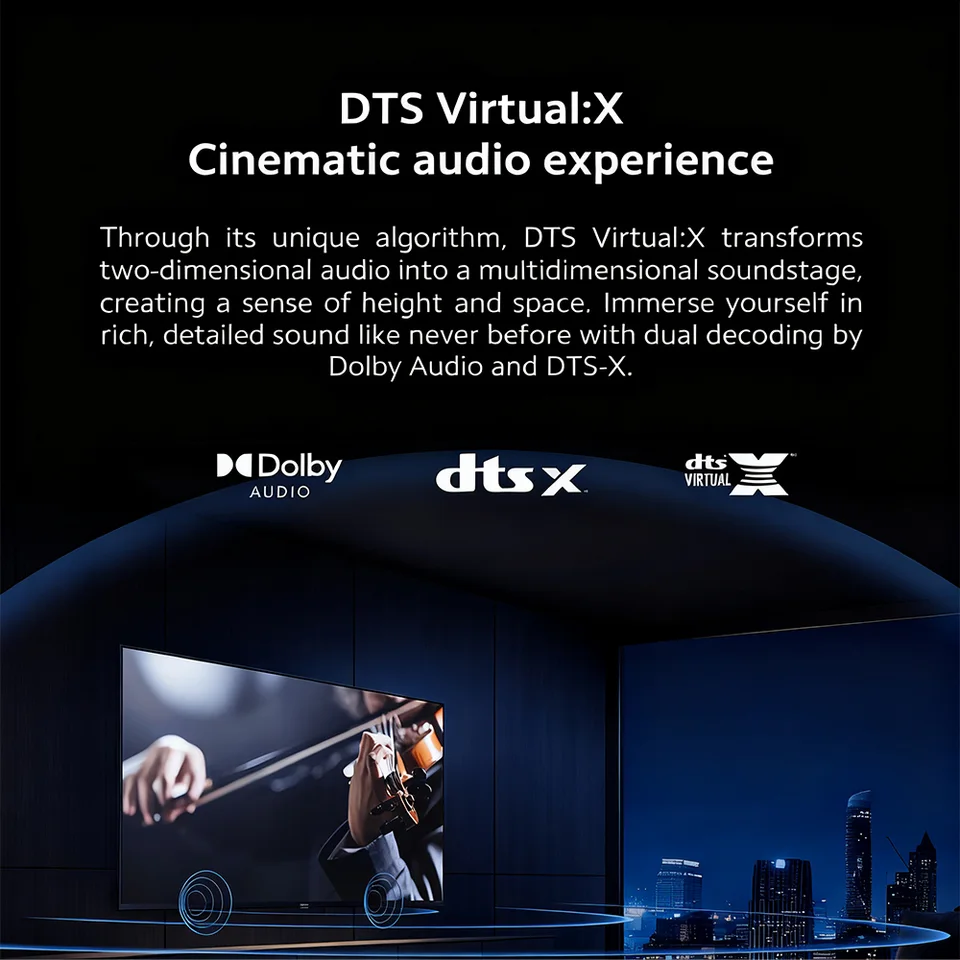 Xiaomi TV A 32、コンパクトサイズでカラフルなスクリーン、Dolby Audio搭載のダイナミックサウンド ™ 、DTS-X および DTS Virtual:X、最高級のメタル仕上げ - ディテール #06