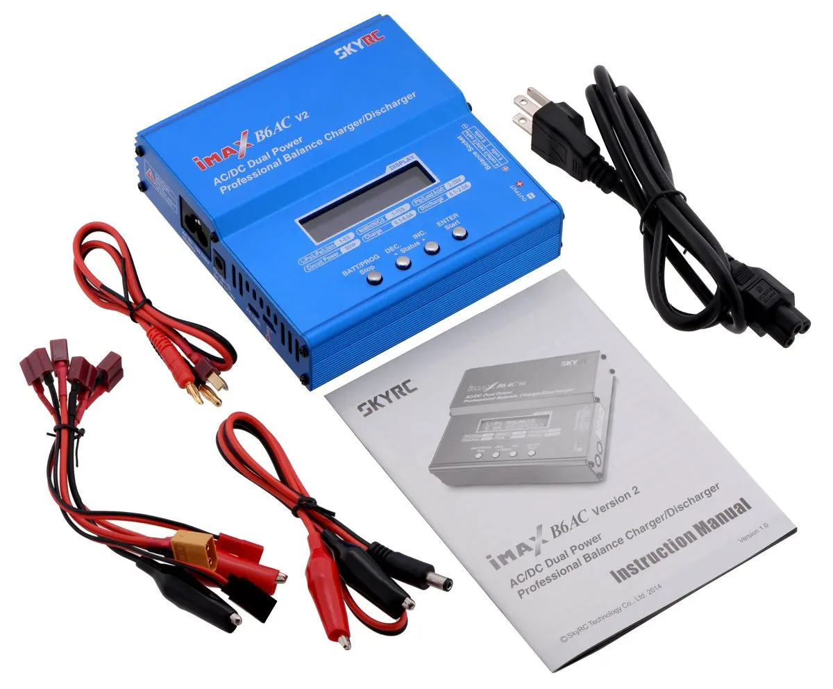 Original SKYRC iMAX B6AC V2 6A Lipo Battery Balance Charger LCD Display Discharger For RC Model Battery Charging Re-peak Mode