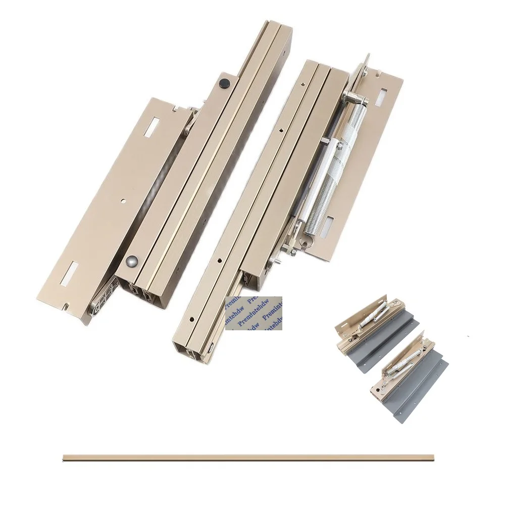 

Heavy Aluminum Pull Out Buffered Soft Slide Rail Supporting Bracket For Furniture Table Top Conceal Folding Leaf Extension