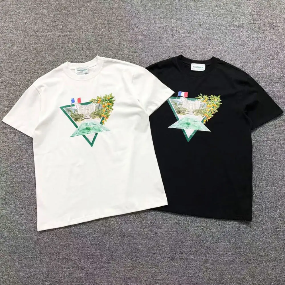 Mens Streetwear T Shirt Pure Cotton Letter Print Short Sleeve Summer Fashion Casual Oversized Top Inspired Style