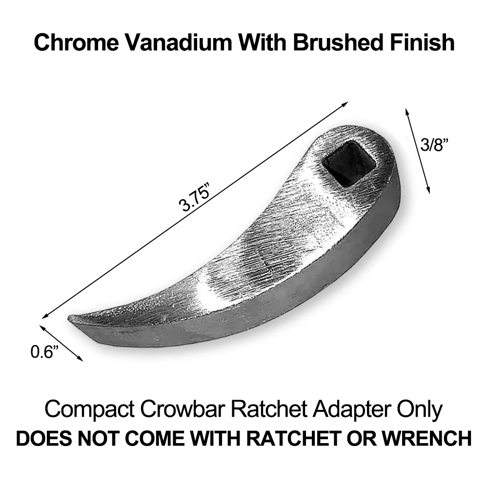 Crowbar Adapter Head Tools Adjustable Angle Head Drop Forged Steel Pry Bar Fits 3/8”Ratchet 3.75\