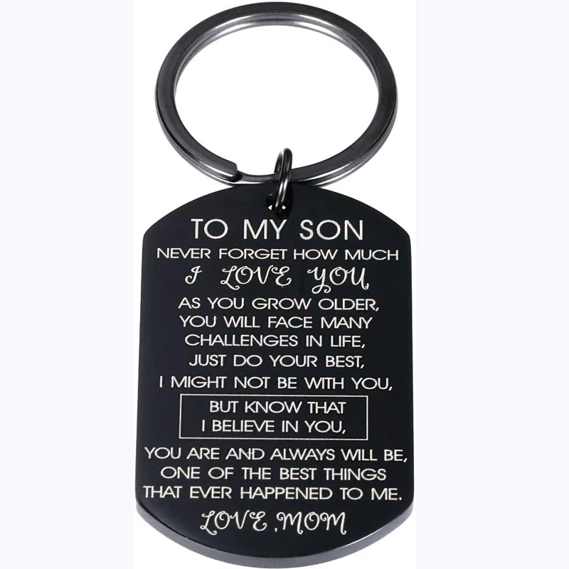 Подарок сыну от мамы до моего сына брелок я люблю тебя подарок для мальчиков мужские вдохновляющие брелоки бирки для возвращения в школу день рождения