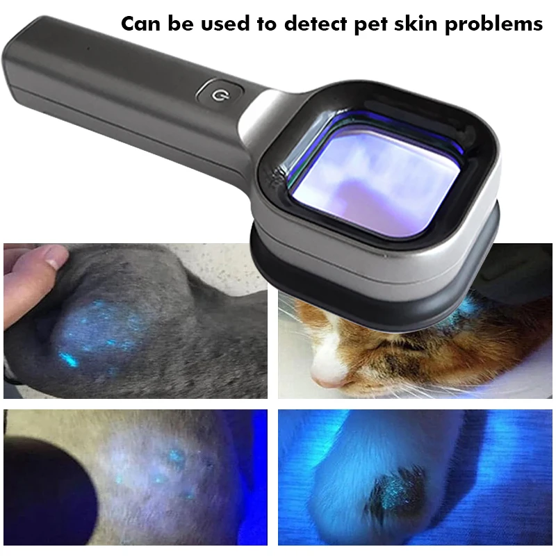 Lámpara de madera analizador de piel vitíligo Detector de psoriasis luz LED dispositivo de diagnóstico de piel Facial lámpara luz UV detección de aumento