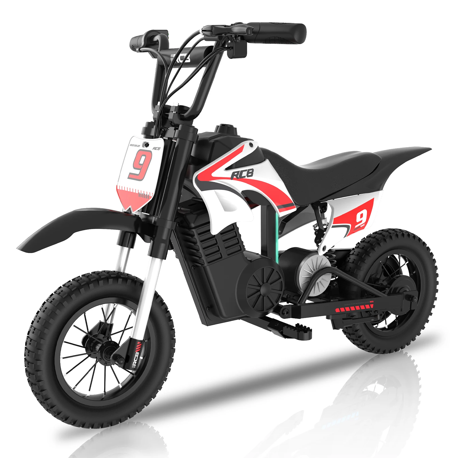 RCB KIDS Elektrische Cross Kindermotor R9X PRO 350W 36V, 3 Snelheden 25km/h, 16km Bereik, LED Licht, Oplaadbaar, 6+