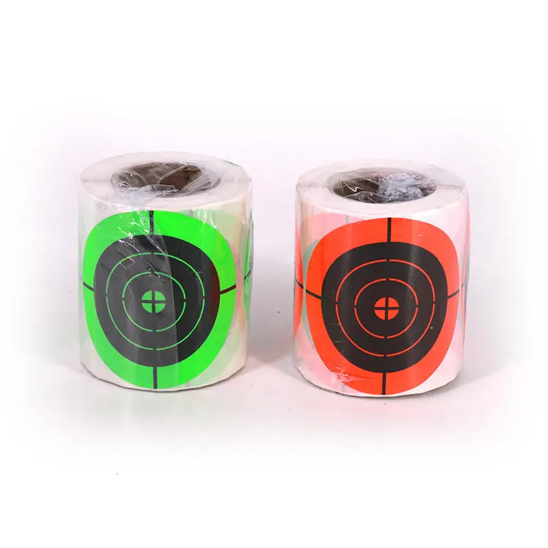 

Fluorescent Round Bullseye Target Dots Adhesive Shooting Target Pasters -200pcs 3" Shooting Target Stickers for Shooting Strong