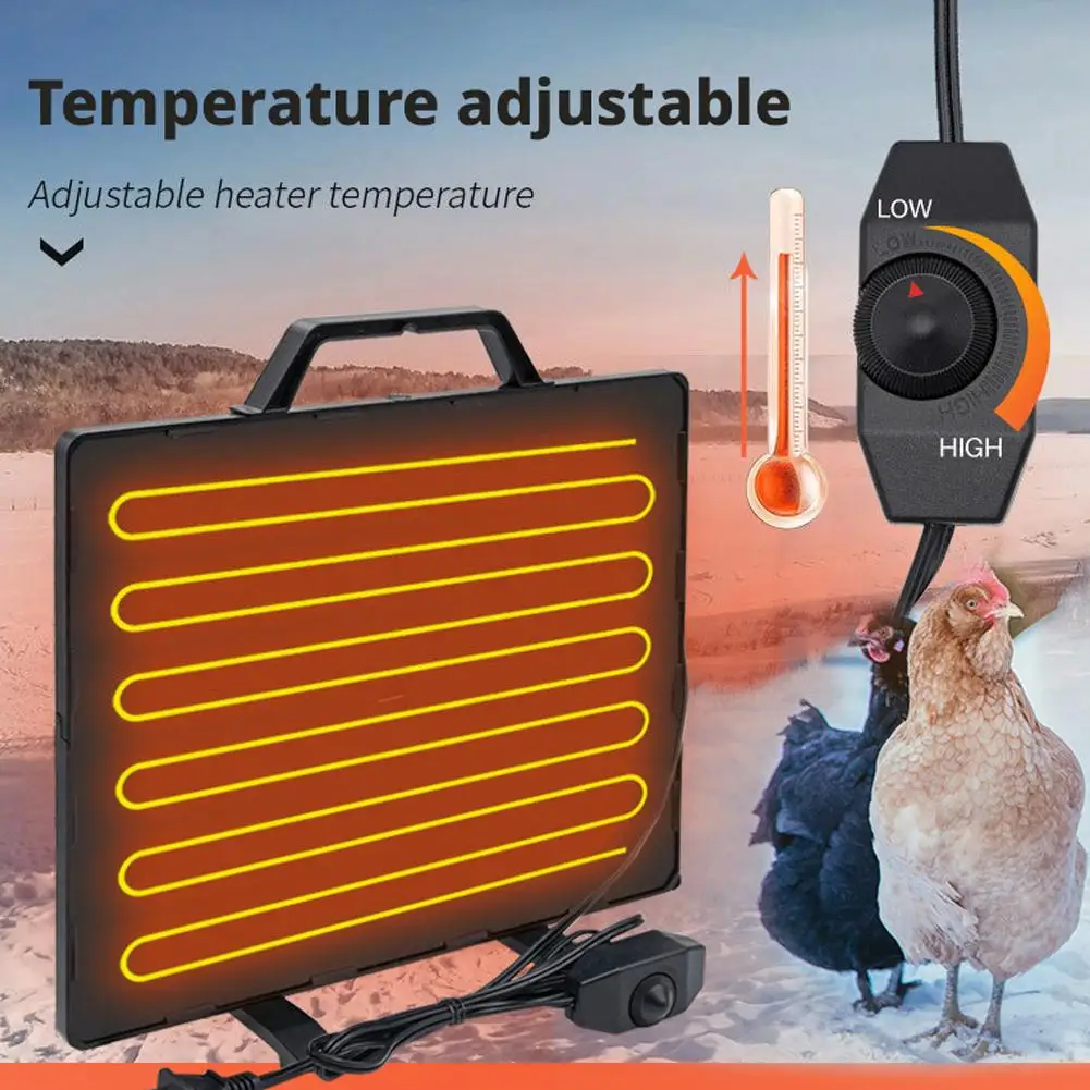 

Обогреватель для курятника, простой в установке, автоматические термостатические излучающие нагревательные панели для зимы, универсальный обогреватель для многих животных