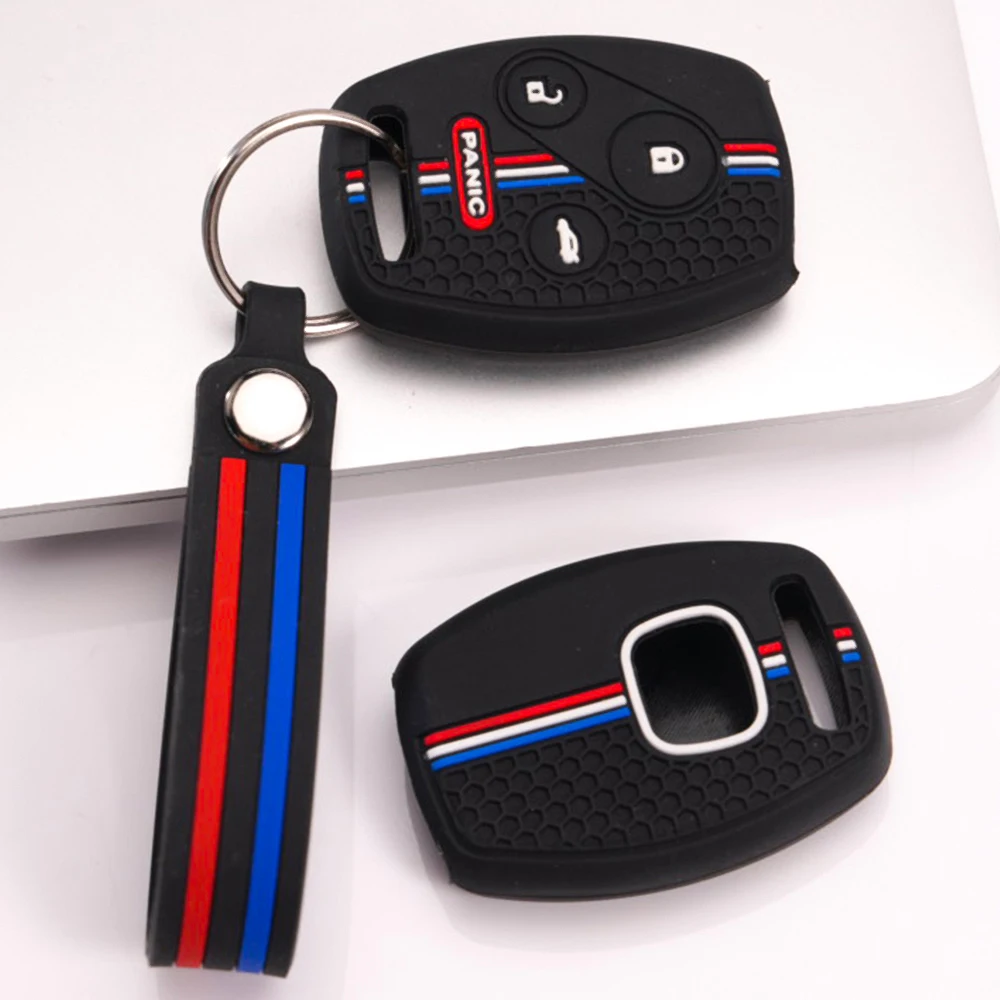 Soft Key Holder With Lanyard For Honda Civic Accord CR-V HR-V Fit City Jazz Odyssey Pilot Vezel XR-V High Quality Lightweight