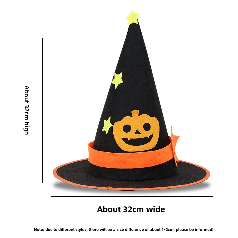 ハロウィン帽子子供用小道具パフォーマンス衣装大人の魔女カボチャ魔女帽子魔女の装飾