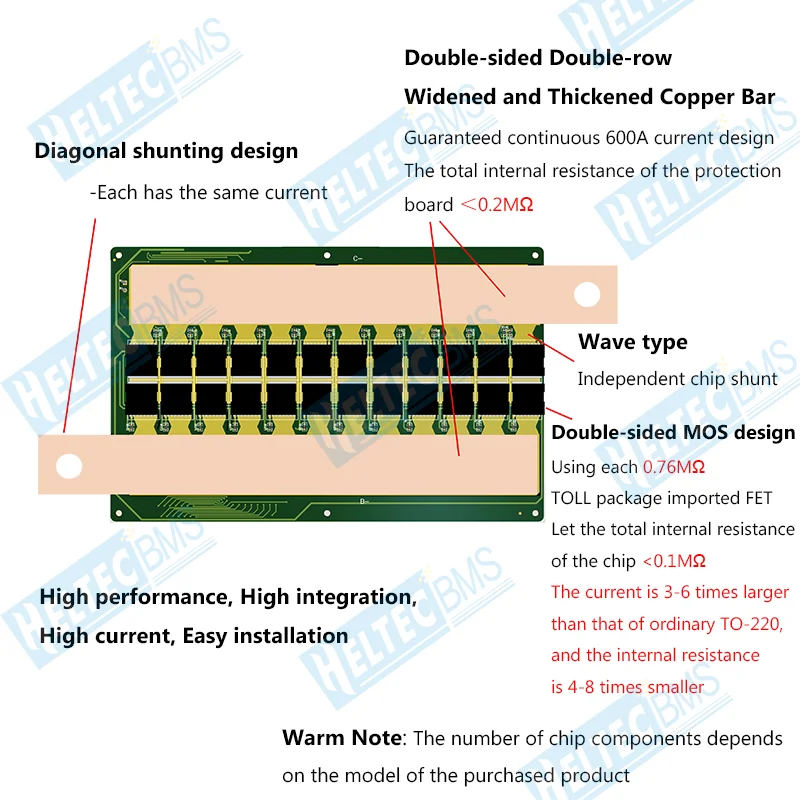 8S 4S BMS 12V 24V 100A 150A 200A 300A 500A 600A/300mA Cân Bằng Lifepo4/sắt Phosphate /Ternary Pin Lithium Protectin Ban