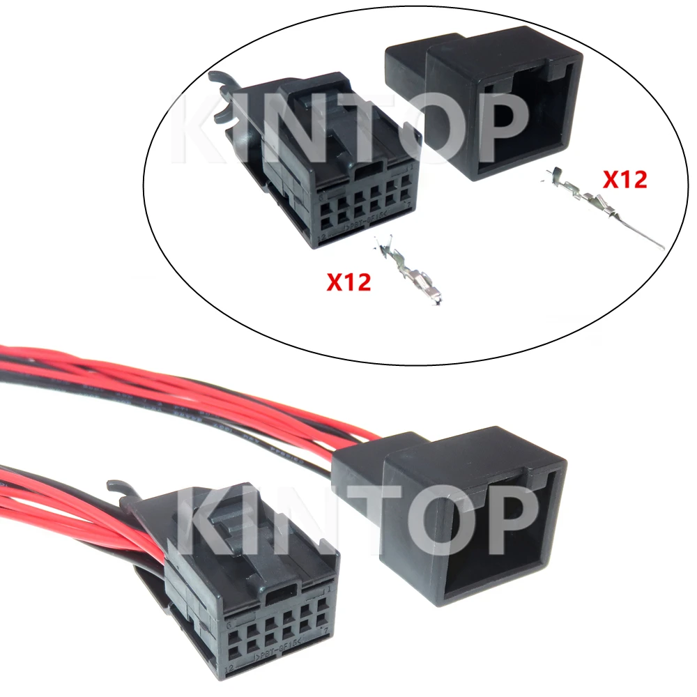 

1 Set 12 Pins Auto Male Female Docking Connector Car Starter Wire Cable Plug 1534096-1 1-1534096-1 8E0972112A