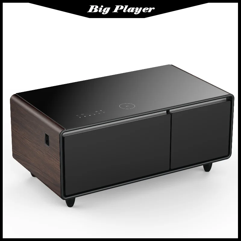 PRIMST 2026 New Design Smart Coffee Table Mini Refrigerator Smart Touch Screen Table with Wireless Charging