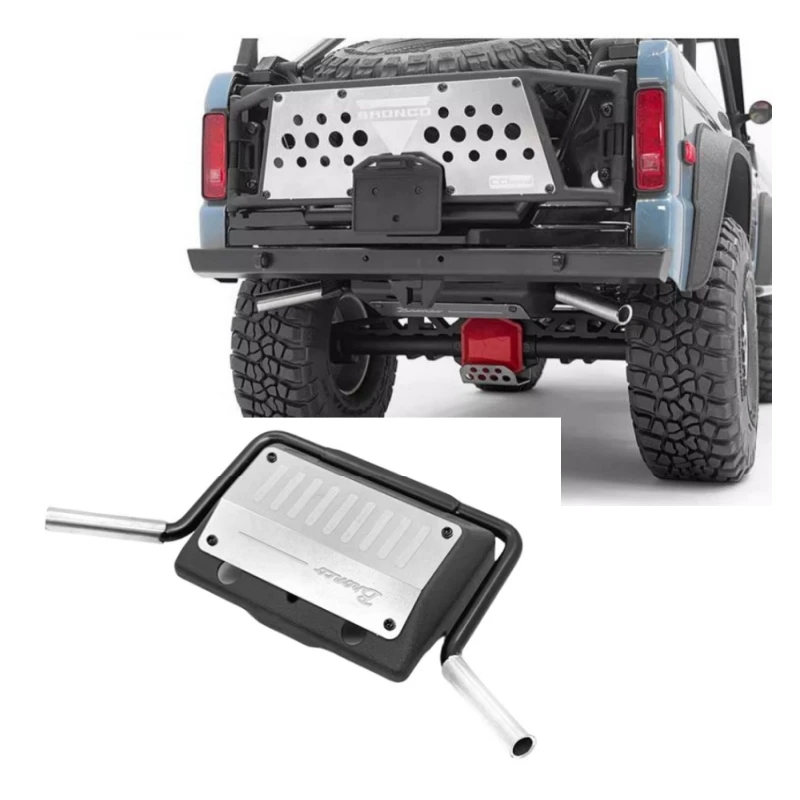 

Simulated fuel tank + metal exhaust fit to axial scx10 iii ford bronco 1/10 rc truck radio control toys