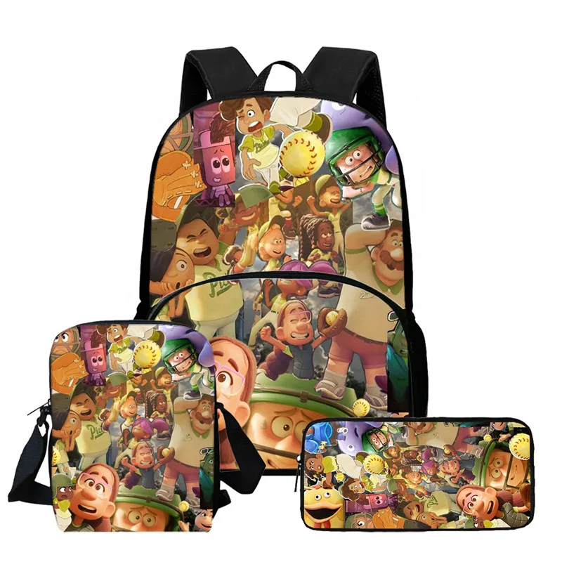 Cartoon Win or Lose schoolrugzak met schoudertassen Potloodtassen voor de kleuterschool, lichtgewicht schooltassen voor jongens en meisjes