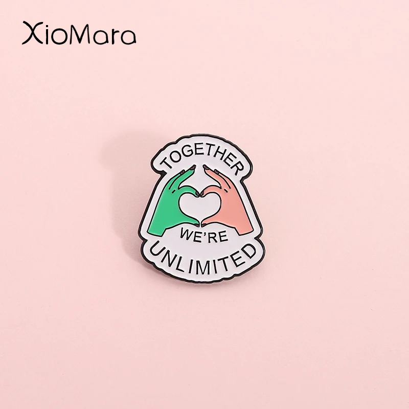

Team Spirit Friendship And Public Welfare Activities Enamel Pins Together We'Re Unlimited Brooches Lapel Badges Jewelry Gift