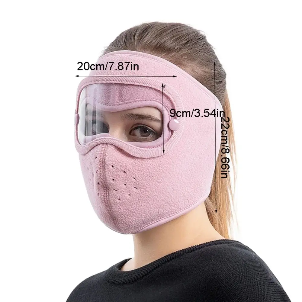 Thermal Ski Masks Breathable Windproof Dustproof Woolen Face Mask Ear Warmer Earflap Fleece Earmuffs Mask Ski