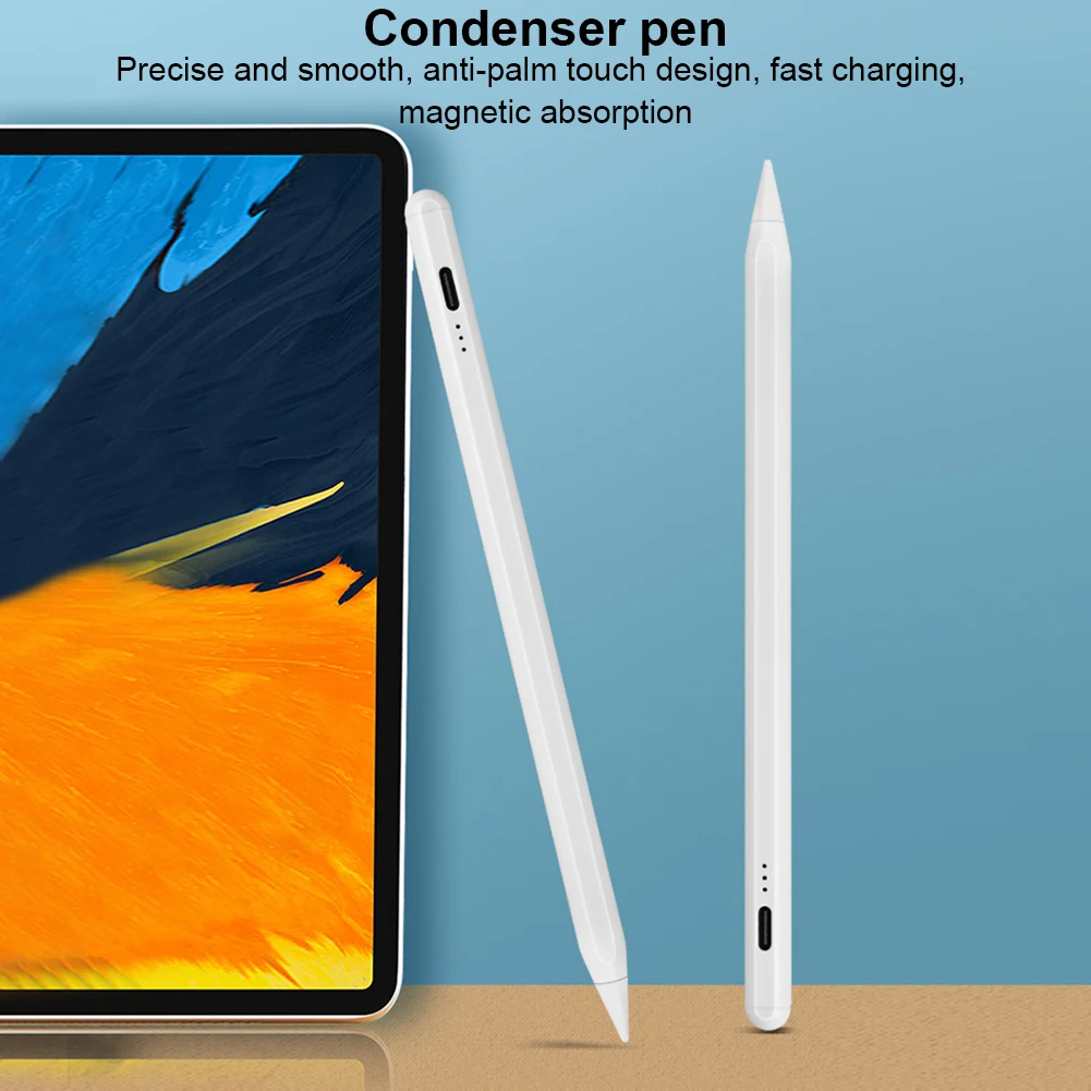 สําหรับ Apple ดินสอปากกา Stylus สําหรับ iPad 2018-2024 แท็บเล็ตปากกาสัมผัสความไวเอียงการปฏิเสธปาล์มสําหรับ iPad 10/9 /8/7/6th Gen