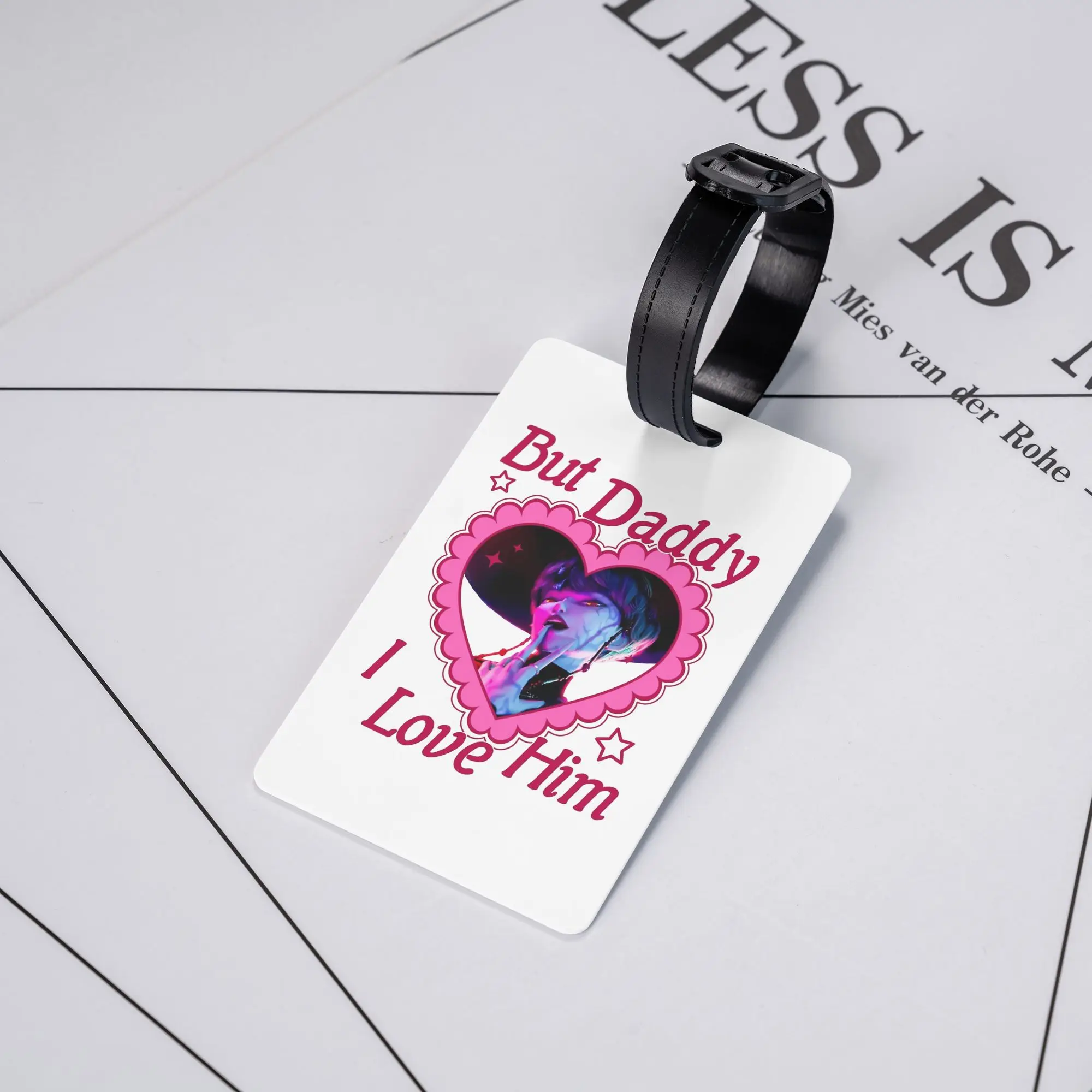 

I Love Him Jinu KPop Demon Hunters Luggage Tag Suitcase Silicon Travel Accessories Holder Baggage Tag Name ID Address Tag Gift