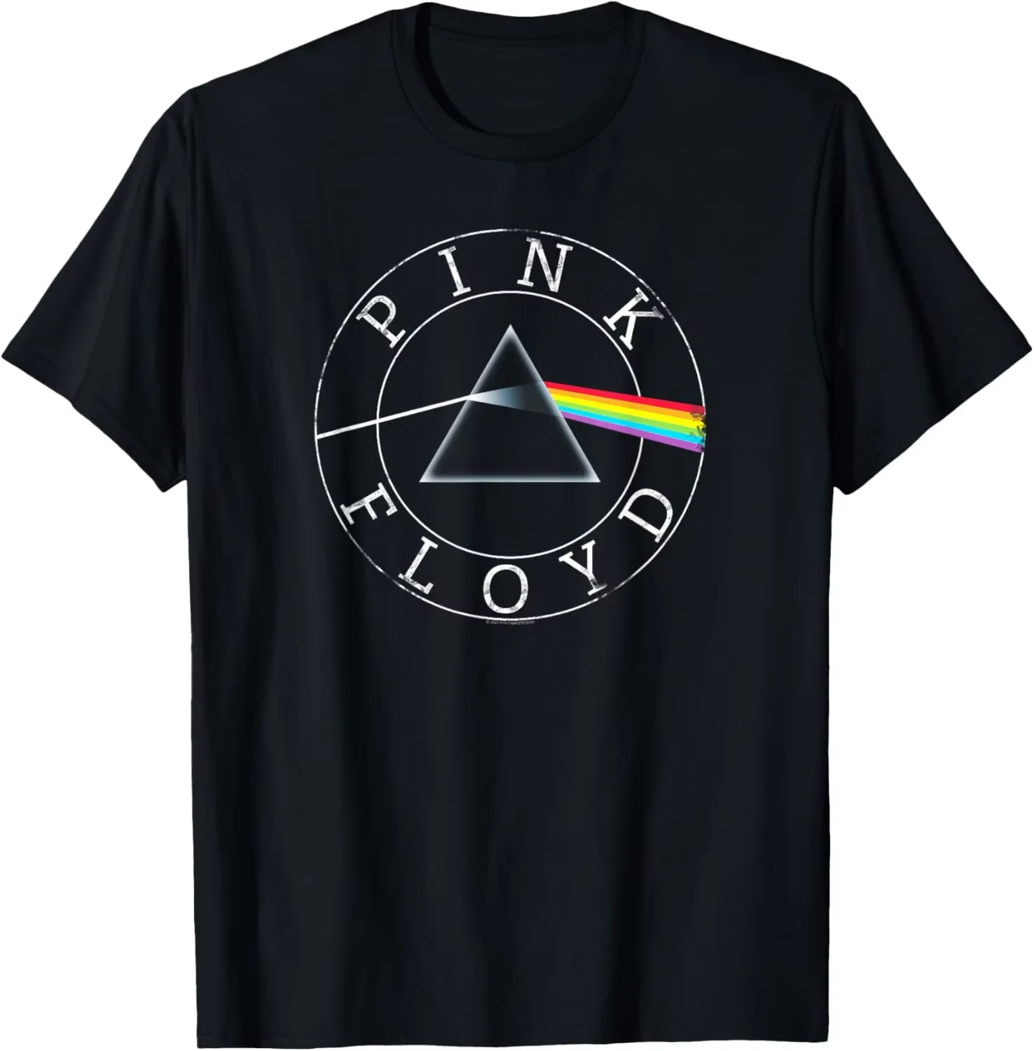 Prism Circle Logo Rock Band Music Retro T-Shirt 100% Cotton Trendy Y2K Short-Sleeve Tee Soft Ideal for Sports or Casual Wear