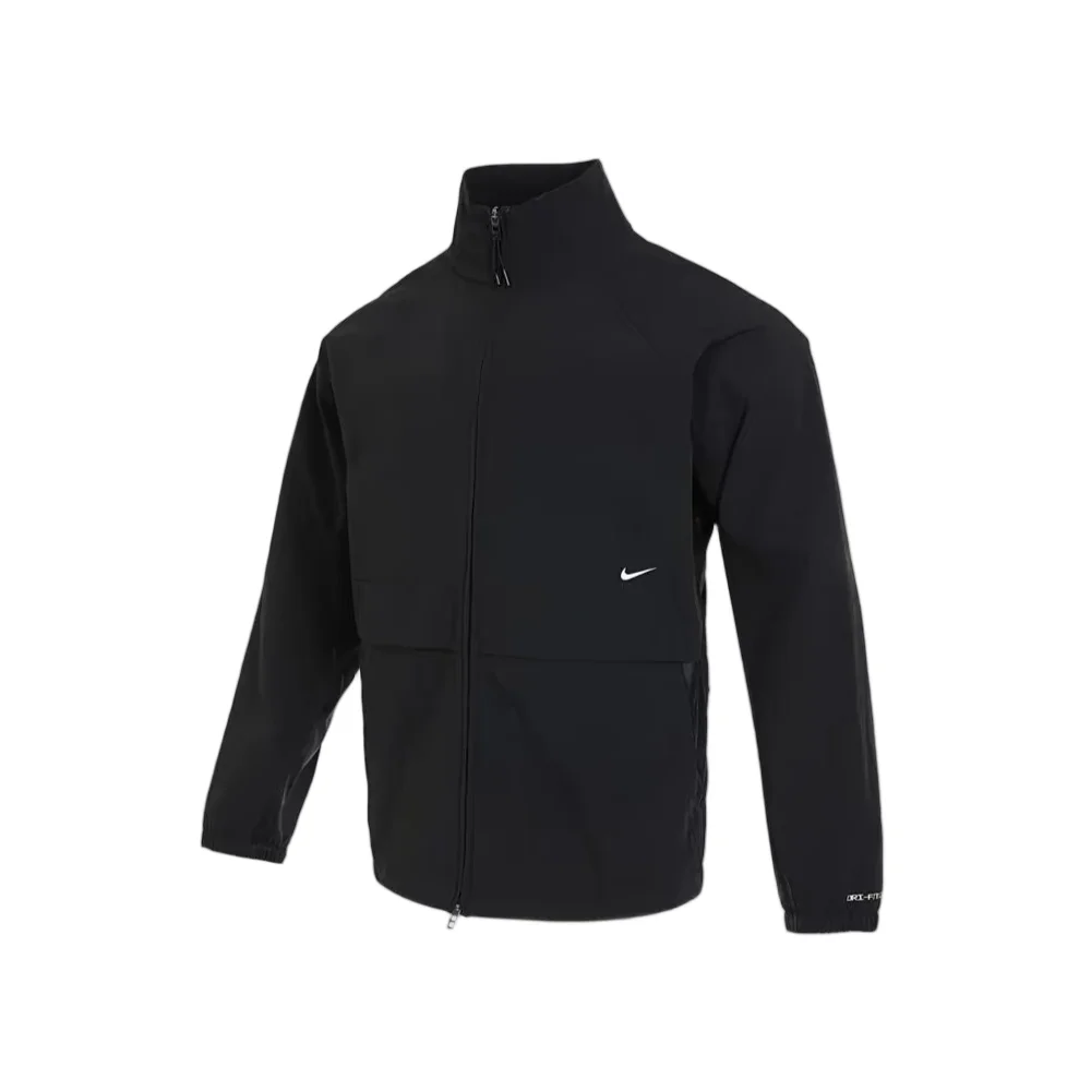 Nike Dri-Fit ADV A.P.S. Men's Long-Sleeve Jacket – Black, Stand-Up Collar, Logo Detail, Comfortable & Breathable DX0931-010