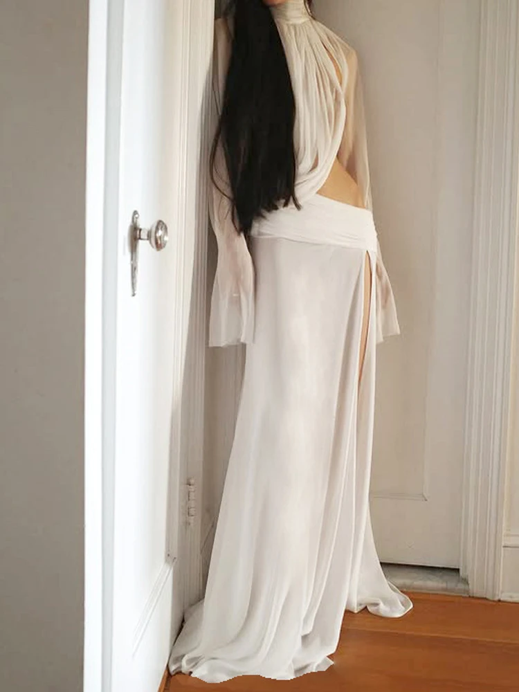 أنيقة الجوف خارج غير النظامية الدعاوى الحفلات موضة الياقة المدورة المحاصيل القمم والتنانير مجموعات المرأة مثير شبكة المرقعة الصلبة 2 قطعة وتتسابق