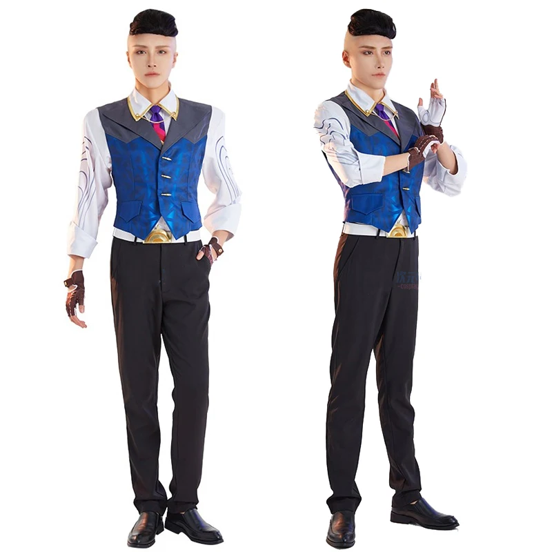 

Game VALORANT Chamber Cosplay Costumes Adult Men Uniform Suits Vest Shirt Pants Gloves Tie Belt Halloween Carnival Party Clothes