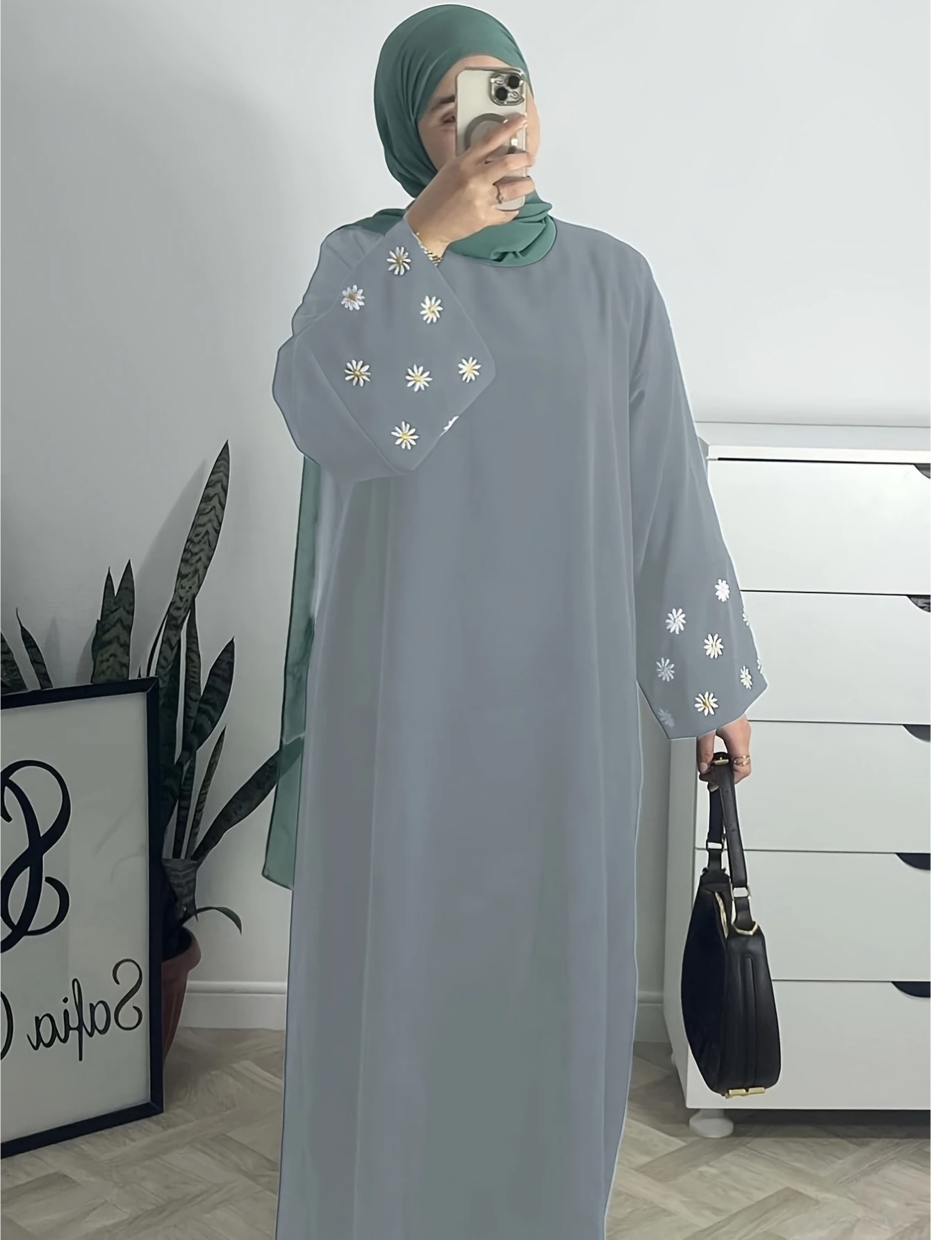 

Ид женское платье Абая с цветочной вышивкой мусульманский Дубай Vestidos Largos вечерние кафтан Джалабия Рамадан длинные платья кафтан арабский халат