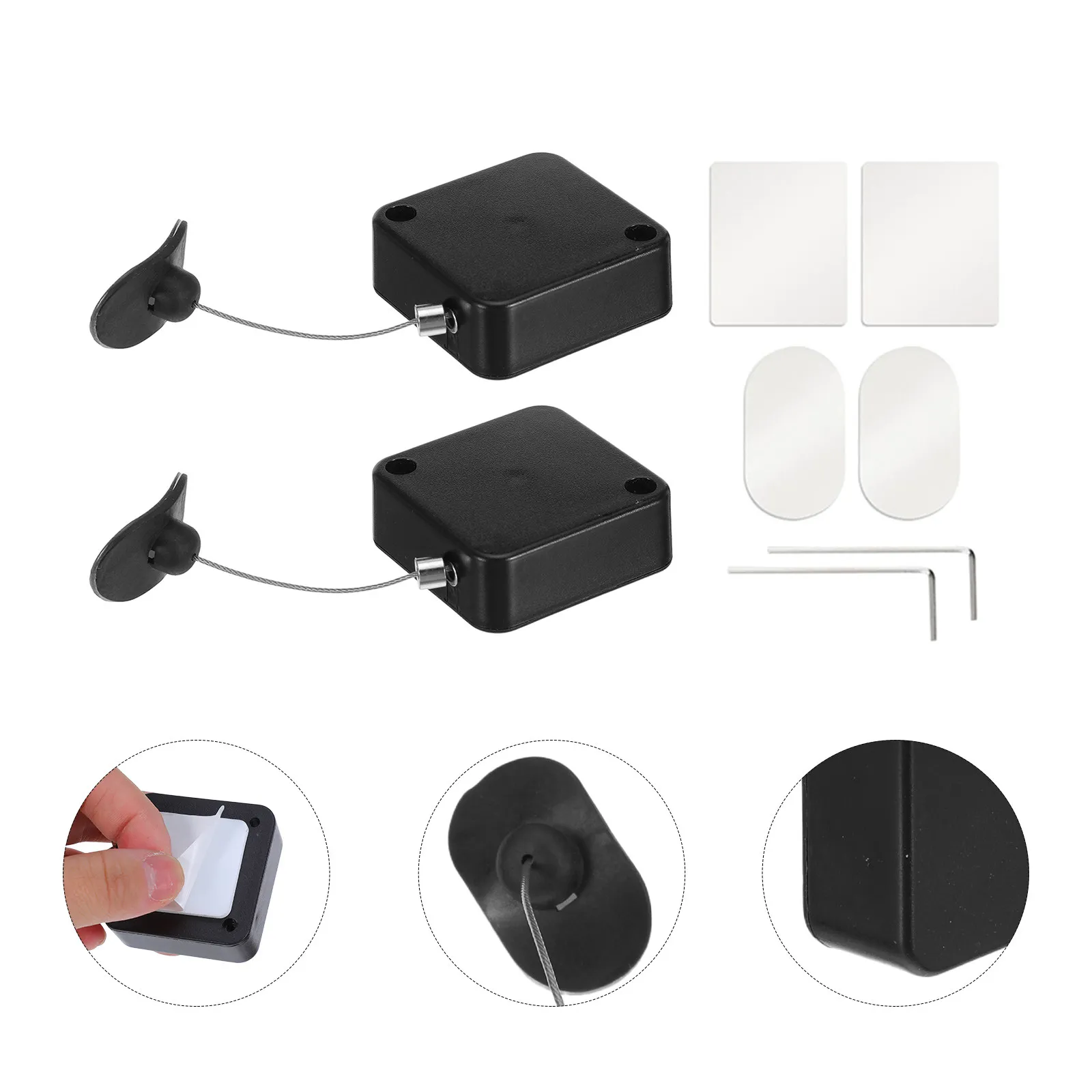 Remote Control Anti Lost Cable 2 Pack Retractable Security Tether Adjustable Lock for Game Controller Tablet