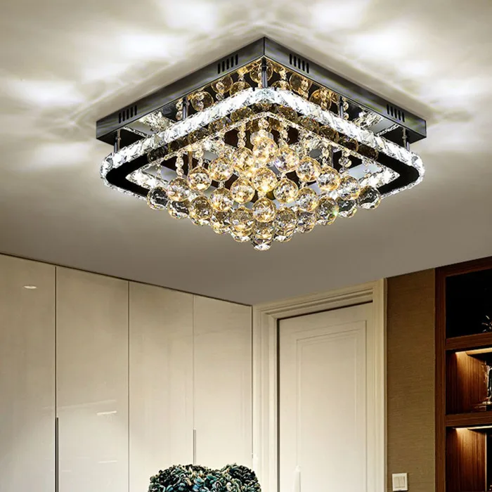 JYLIGHTING Three color changeable slap-up bedroom living room remote control color LED modern ceiling crystal pendant