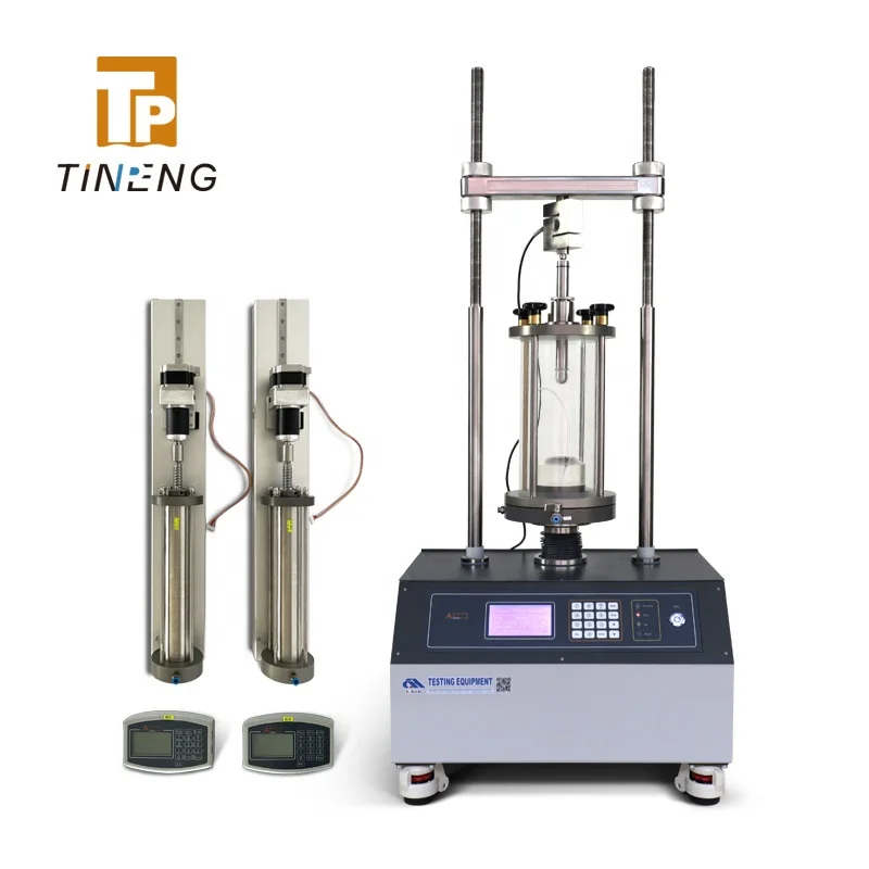 10T 100KN ASTM Standard soil triaxial testing system triaxial testing equipment