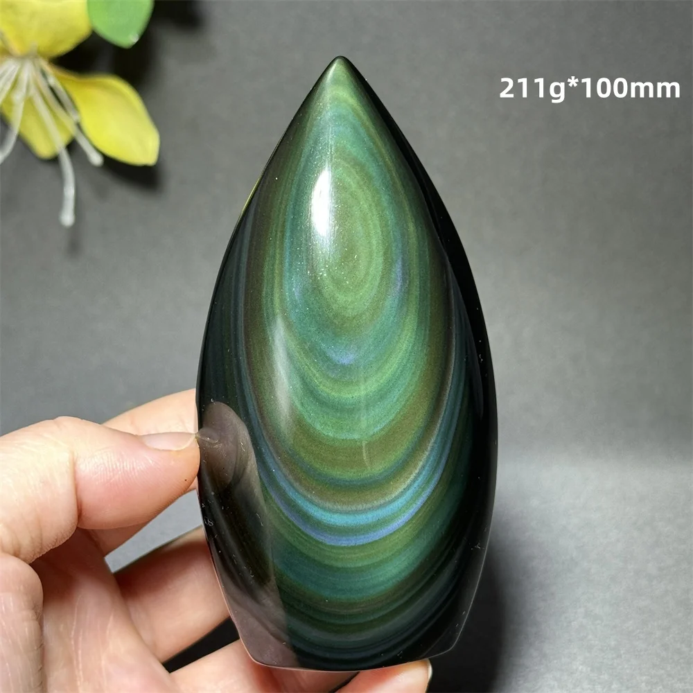 Natural Gem Rainbow Obsidian Free Form Torch Mineral Quartz Home Decoration Energy Reiki Spiritual Meditation Healing Chakra