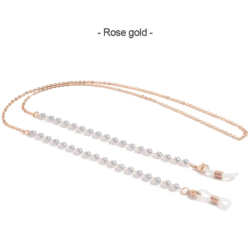 Adjustable Pearls Sunglasses Chains Gold Eyeglasses Chains Women Sunglasses Holder Necklace Eyewear Retainer Accessories