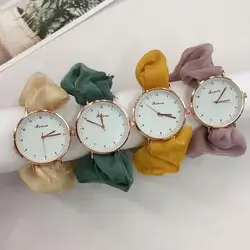 without Clasp Ultra Thin 7 Colors Optional Silk Ribbon Watch for Date