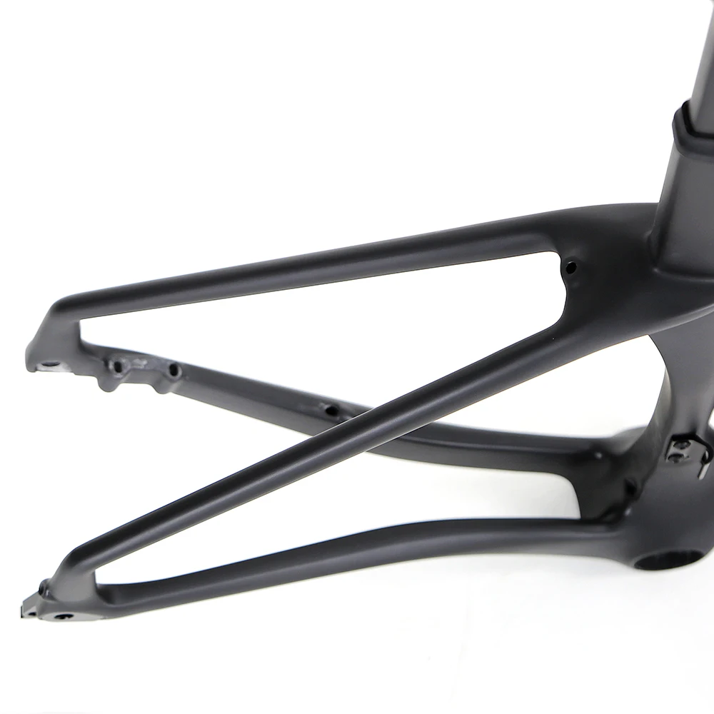إطار دراجة من ألياف الكربون STLF OEM ODM أسود غير لامع بدون شعار نوع الطريق