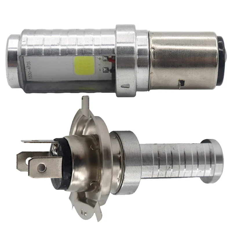 Clear H6 BA20D LED Motorcycle Headlight  Hi/Lo Beam Bulbs For Motorbike Scooter Moped Headlamp 12W White