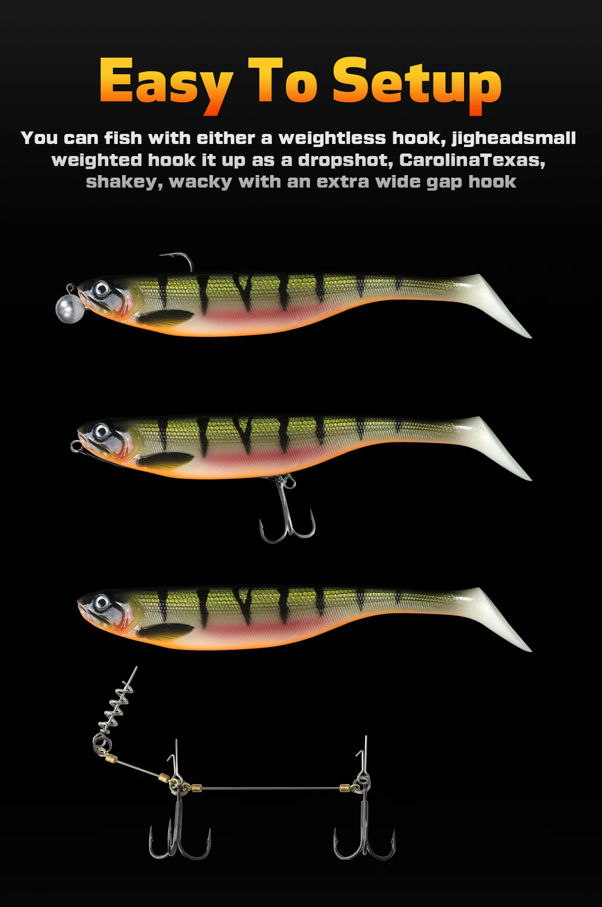 1 Stück 19cm 34g 23cm 56g Weicher Angelköder Swimbait Fischköder Hochwertig Detaillierter Softbait Herstellerprodukt Bedruckter Weicher Angelköder – Detail 3