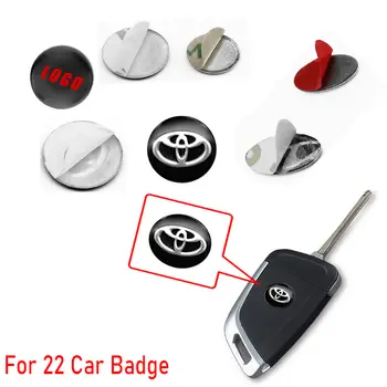 6 ks 3D hliníkové logo auta dálkové ovládání klíč emblém samolepka pro Toyota Škoda Audi MINI Fiat Mazda Ford atd. příslušenství 10 nejlepší prodej Samolepka s logem Škoda Key - №5