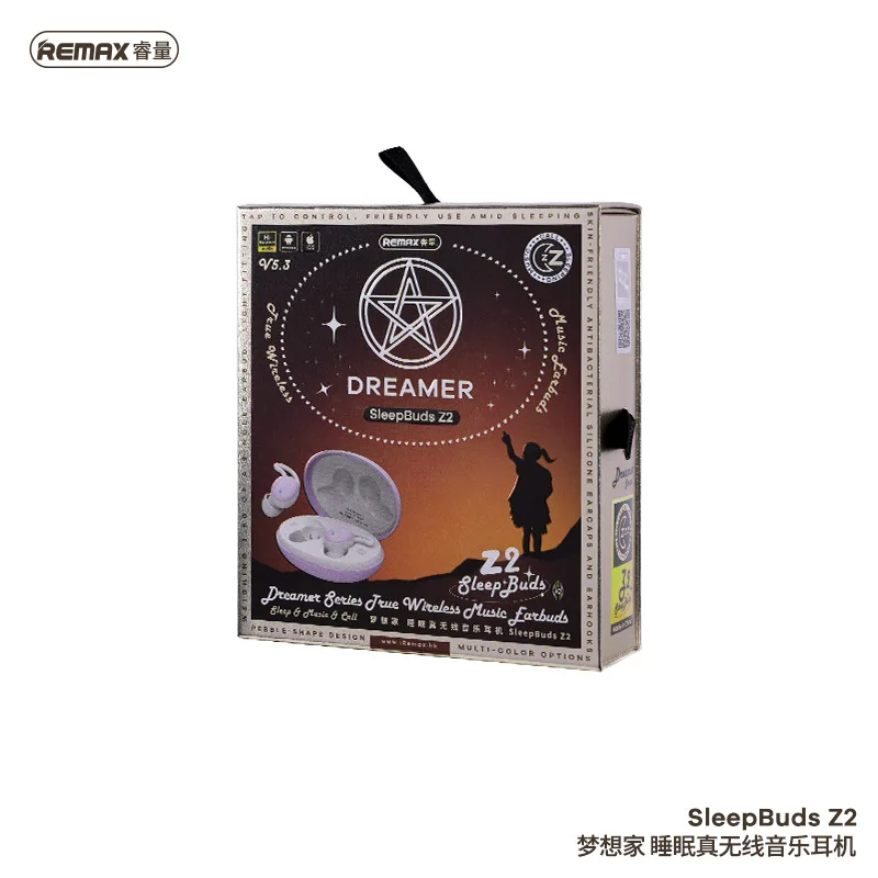 REMAX Dreamer Series SleepBuds Z2 Mini formato, suono squisito e riproduzione touch intelligente Suono stabile