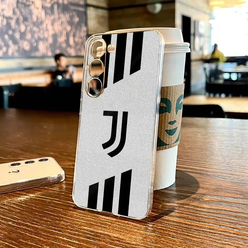 behang juventus-s Telefoon Case Voor SamsungS25,24,21,22,23,30,Ultra,20,Plus,Fe,Lite,Note,10,9,5G Transparante Cover